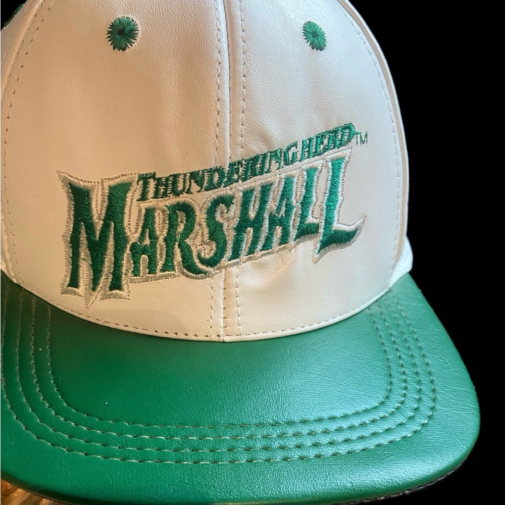 Marshall university thundering herd leather SnapBack hat/cap USA New/tags